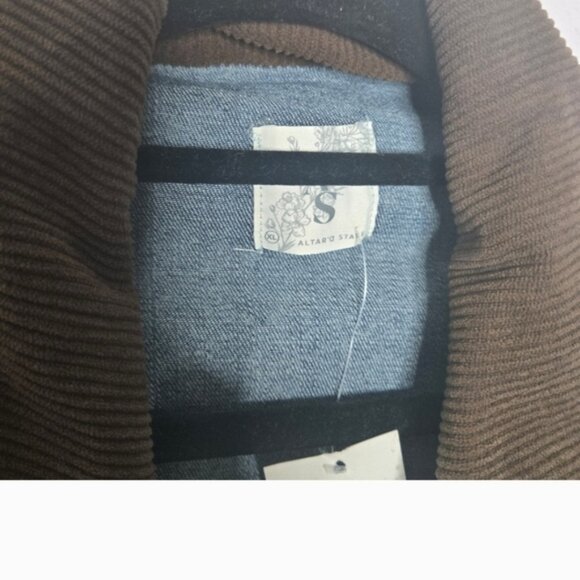 Altar'd State Laura Denim Corduroy Collar Barn Jacket - Picture 7 of 7